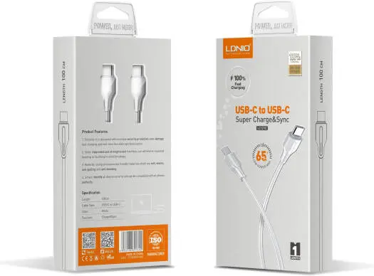 CABLE LDNIO TIPO C-C 65W LC121C