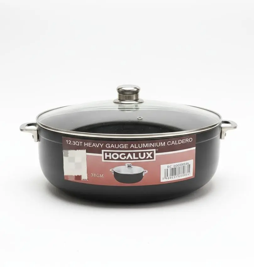 CALDERO ALUMINIO 38CM NEGRO 